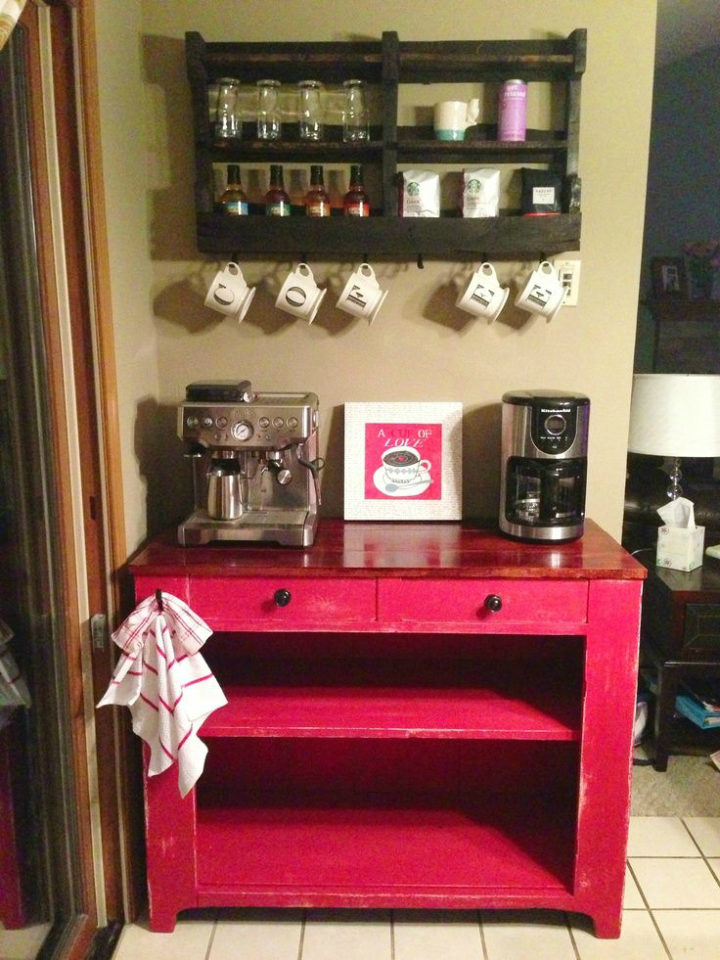 coffee bar shelf 