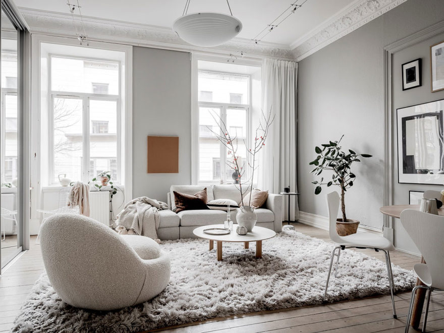 Small Scandinavian Apartment Interiors With A Sense Of Light and Freshness